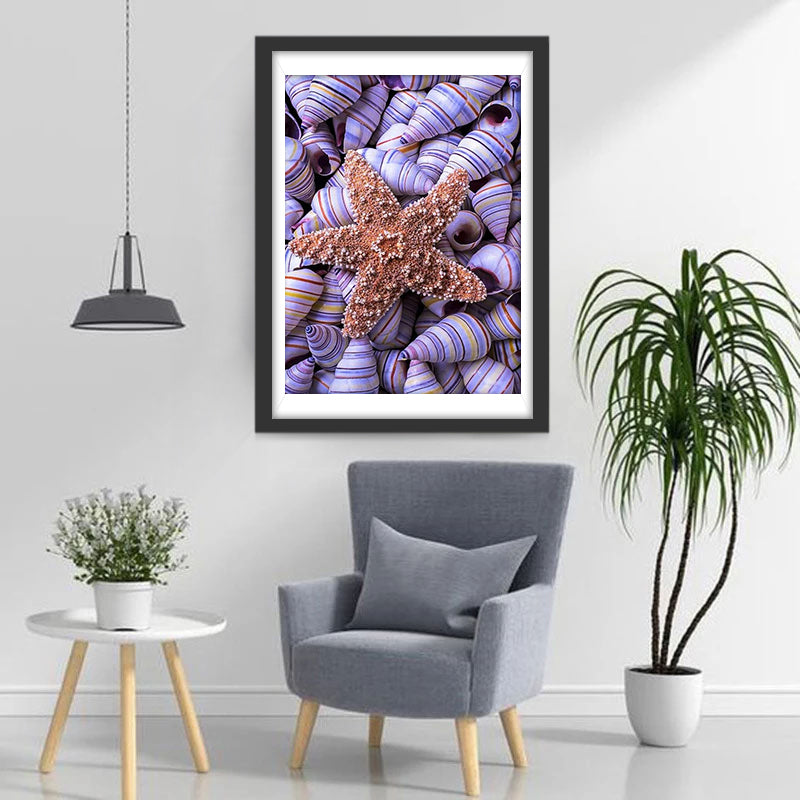 Starfish and Purple Conch Diamond Painting