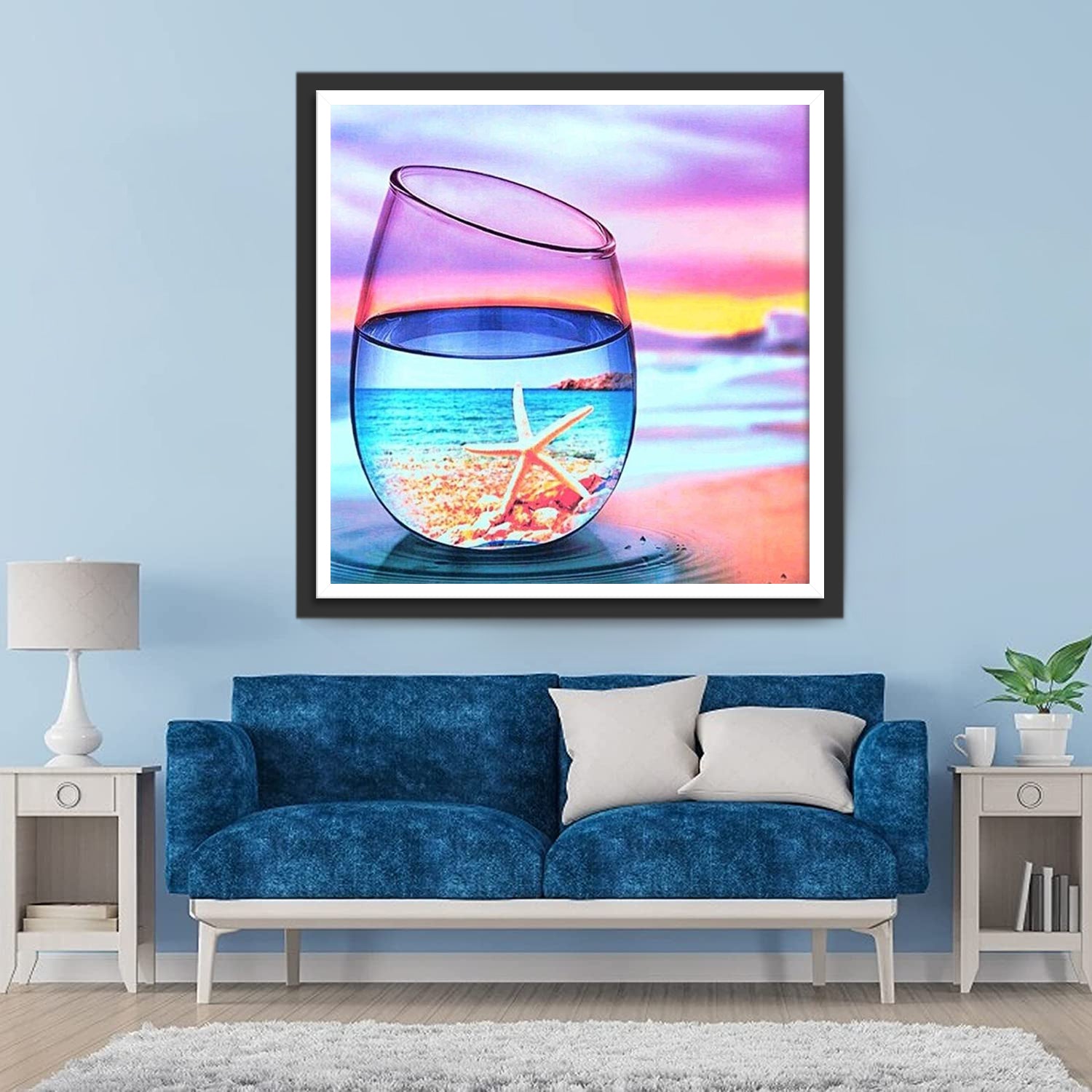 Starfish in Glass Diamond Painting