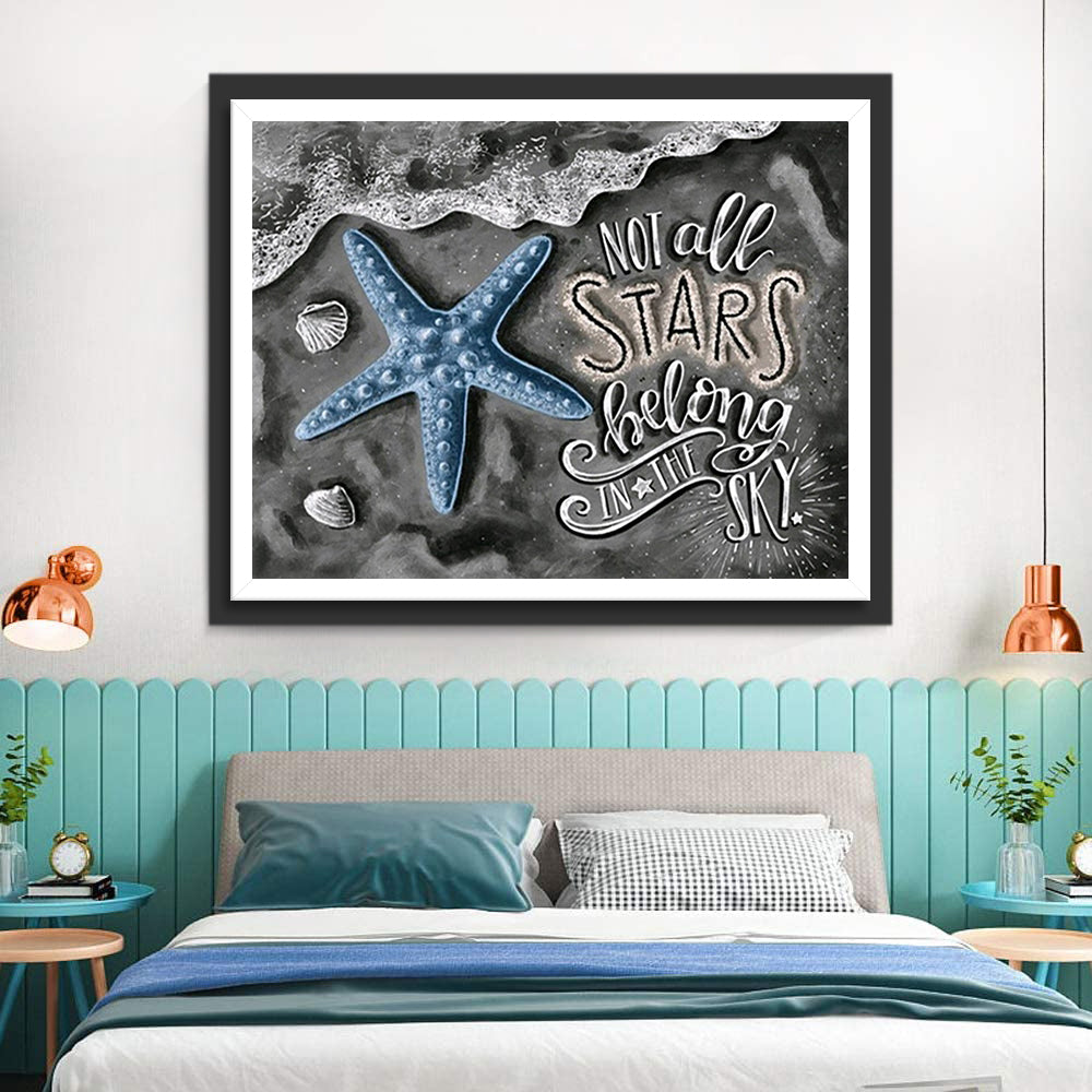 Blue Starfish Diamond Painting