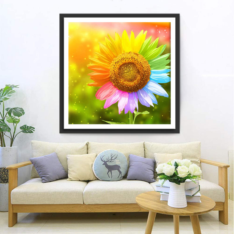 Sunflower Rainbow Colors 5D DIY Diamond Painting Kits