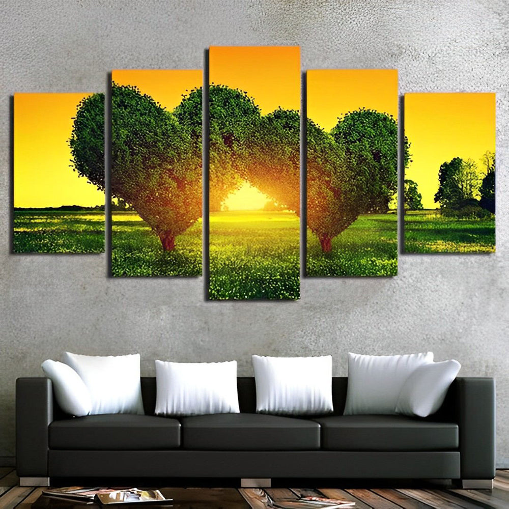 Two Heart Shaped Trees 5 Pack Diamond Painting