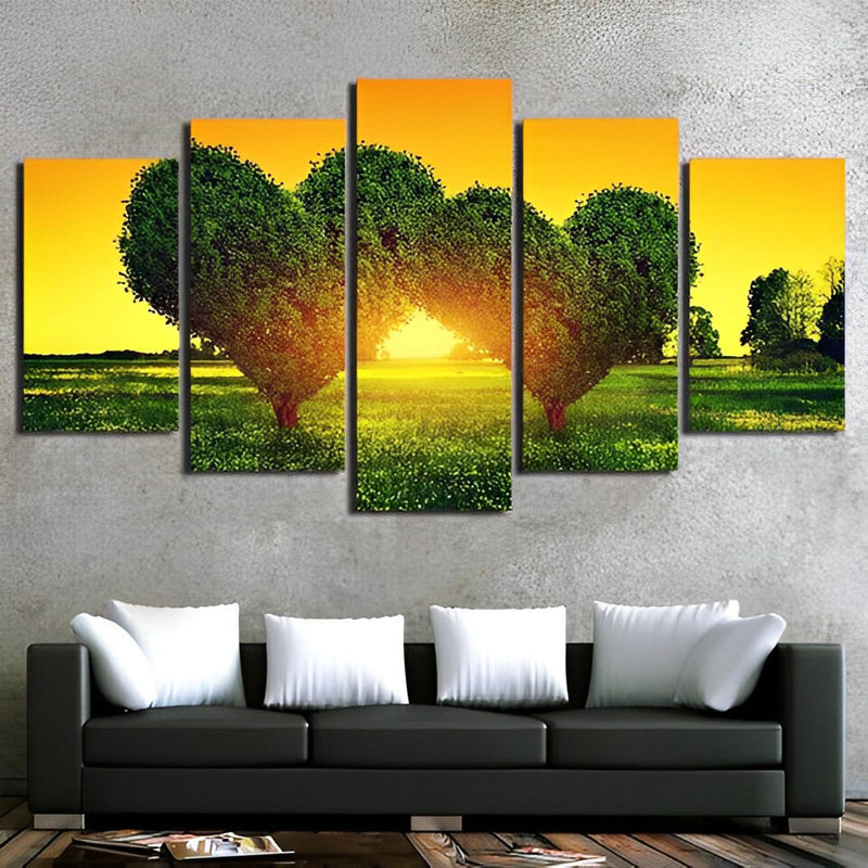 Two Heart Shaped Trees 5 Pack 5D DIY Diamond Painting Kits