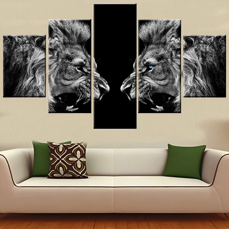 Fighting Lions 5 Pack 5D DIY Diamond Painting Kits