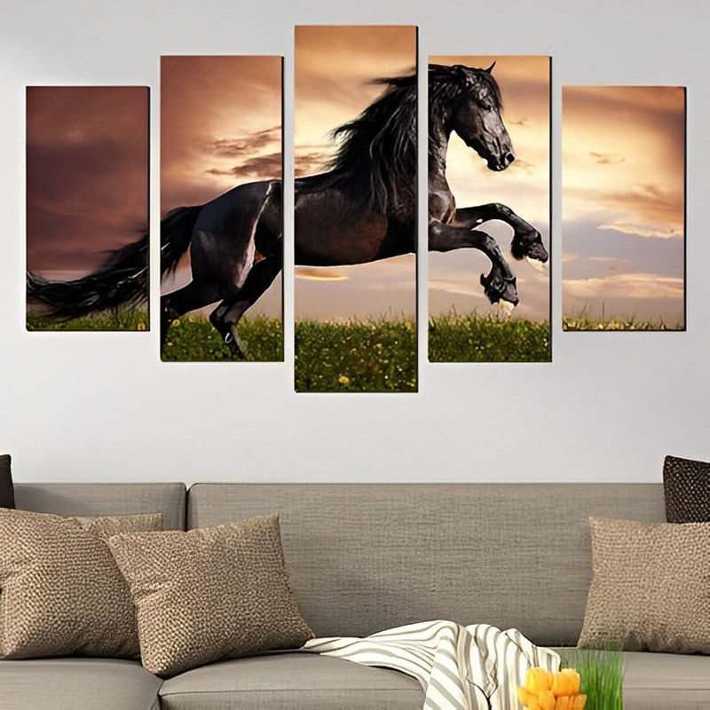 Running Brown Horse 5 Pack 5D DIY Diamond Painting Kits