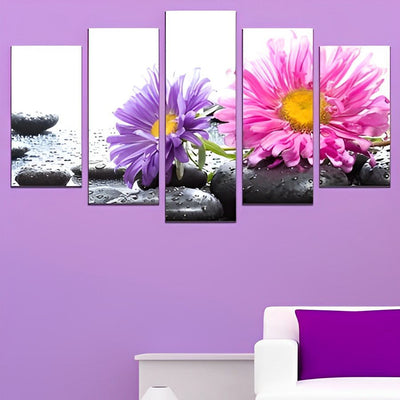Purple and Pink Daisies 5 Pack 5D DIY Diamond Painting Kits