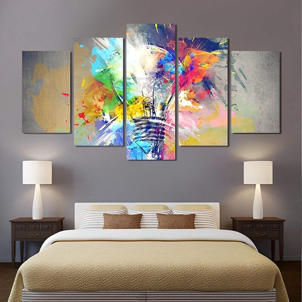 Abstract Art Light Bulb 5 Pack Diamond Painting