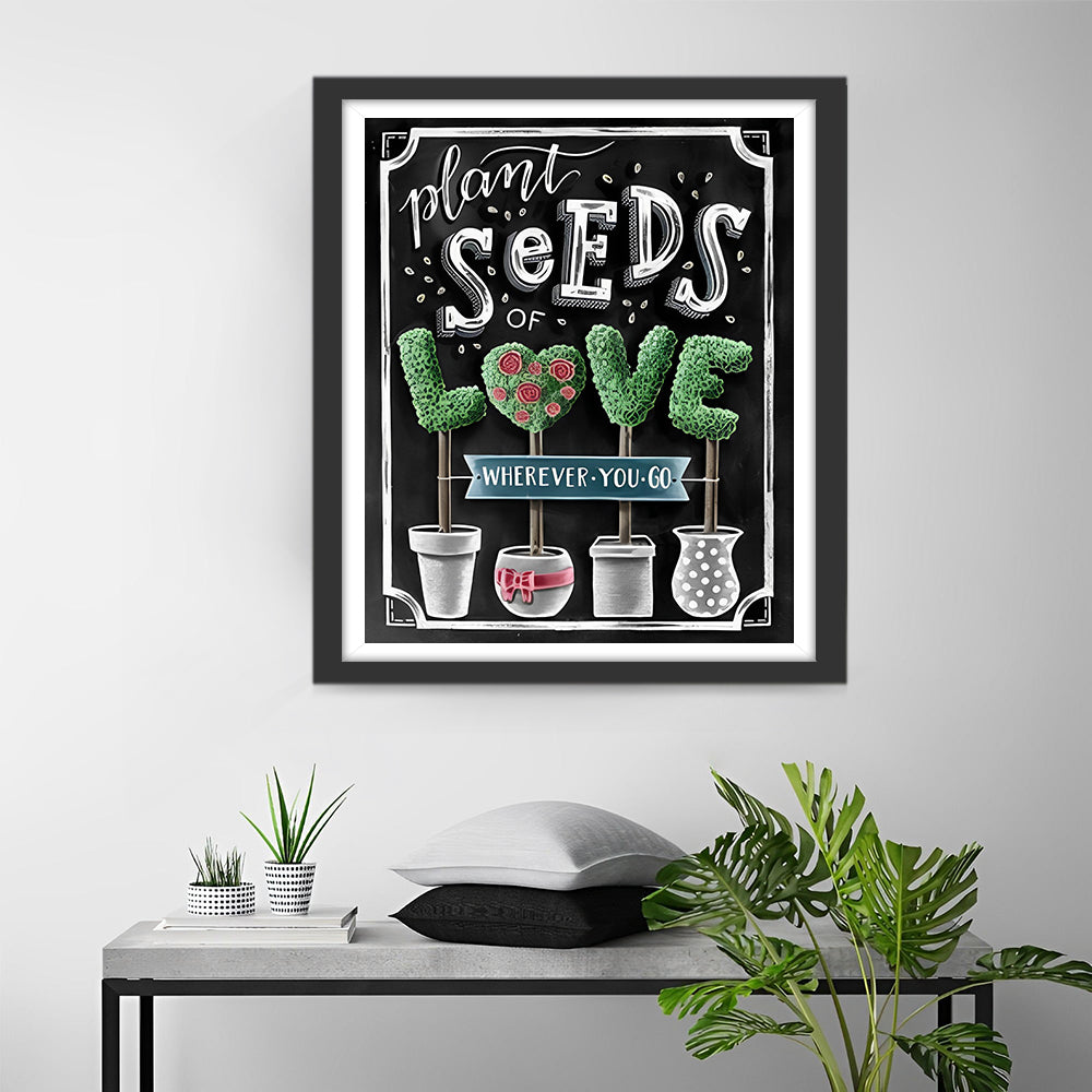 Text Love Diamond Painting