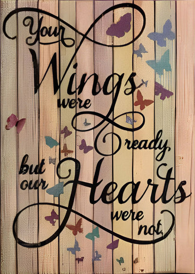Comforting Text and Butterflies Diamond Painting