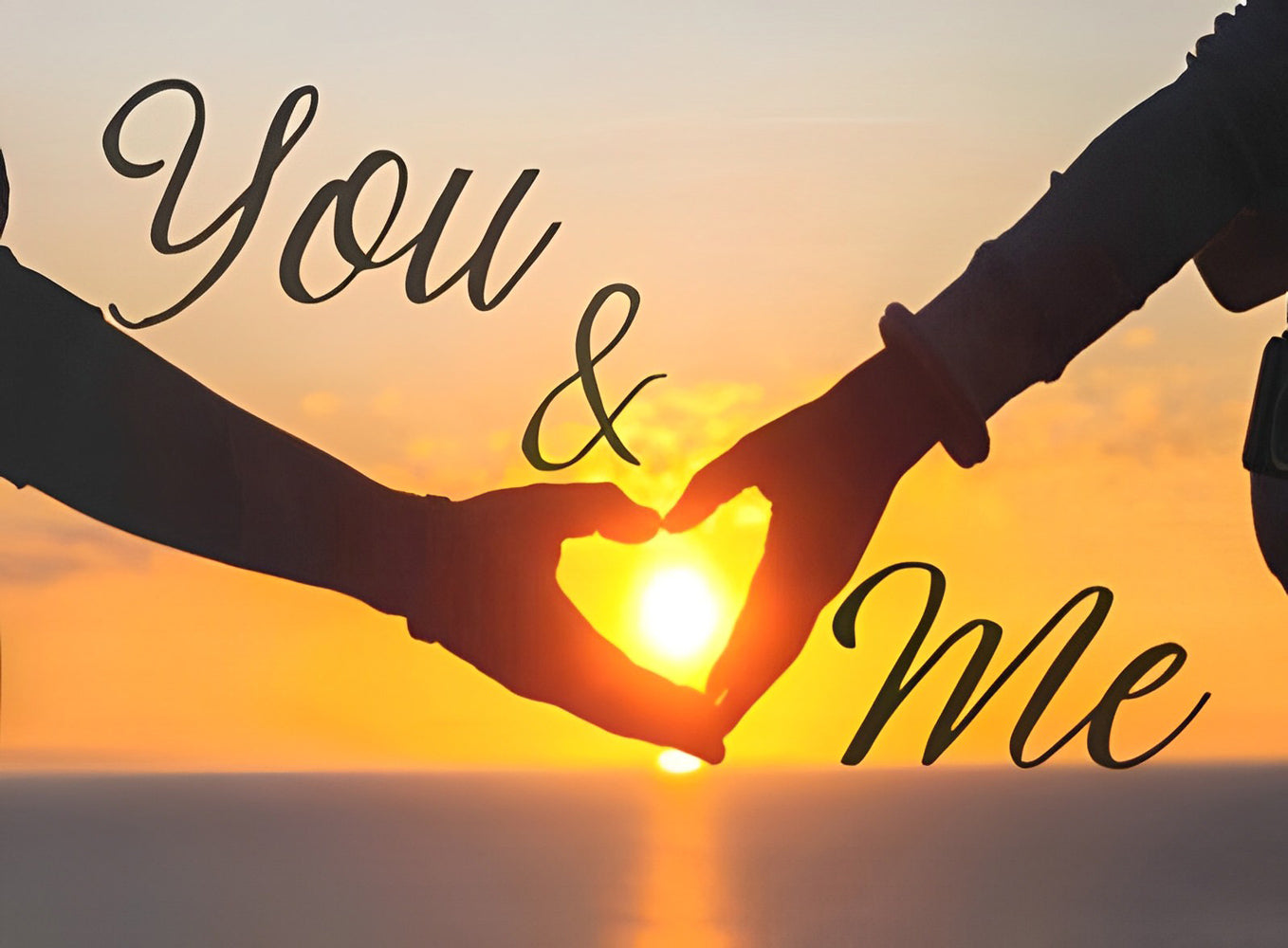 Text You and Me Diamond Painting