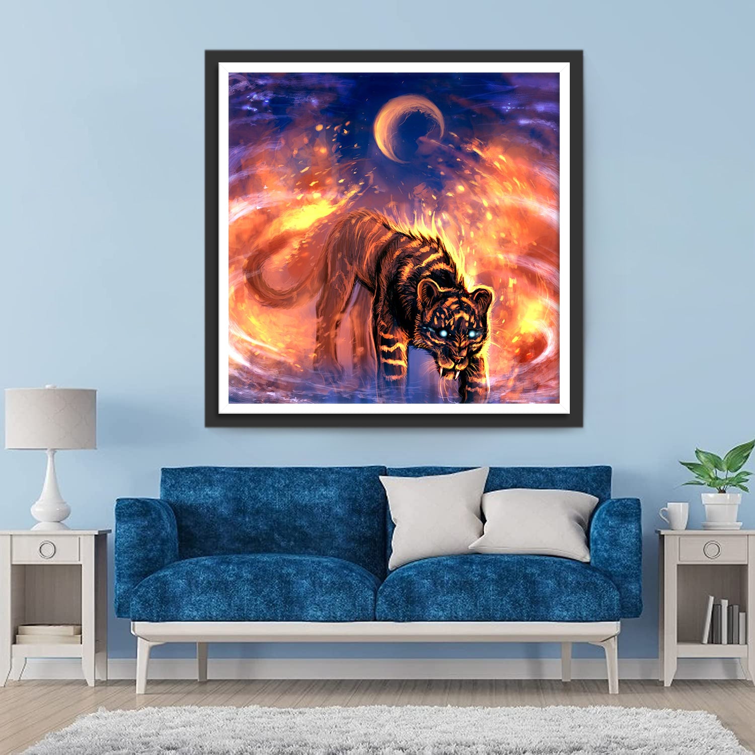 Fierce Red Tiger Diamond Painting