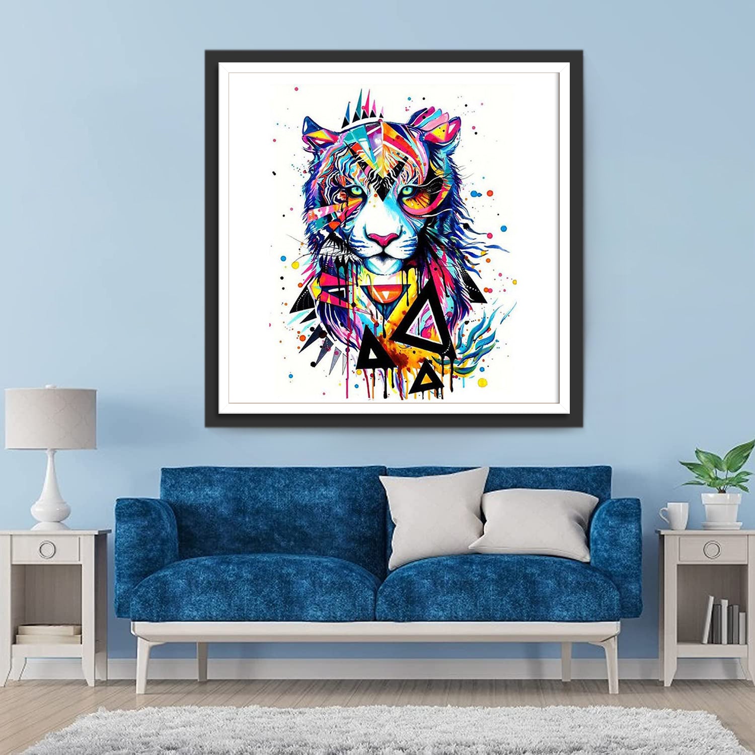 Beautiful Multicolored Tiger Diamond Painting