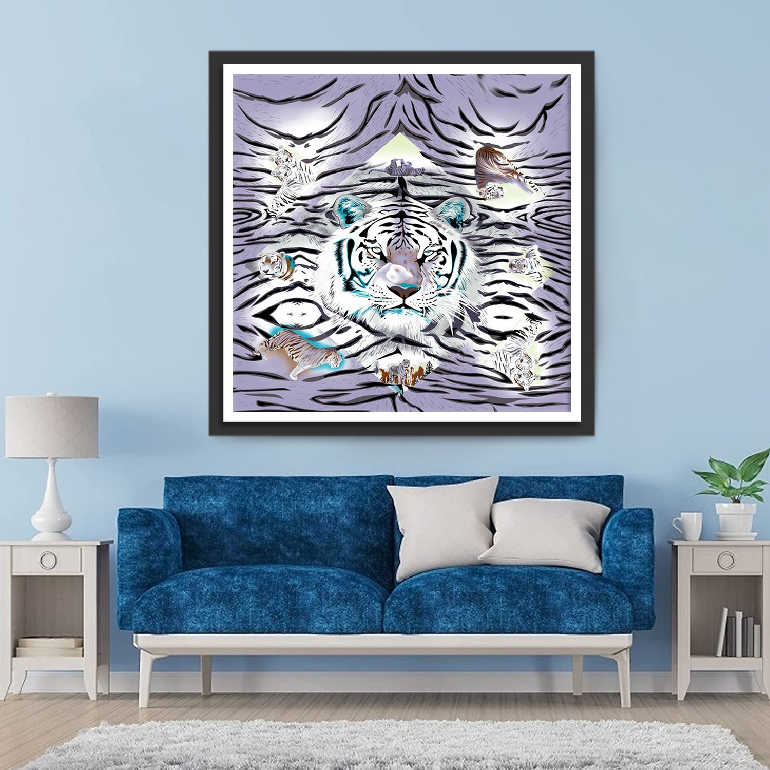 World of Fantastic White Tigers Diamond Painting