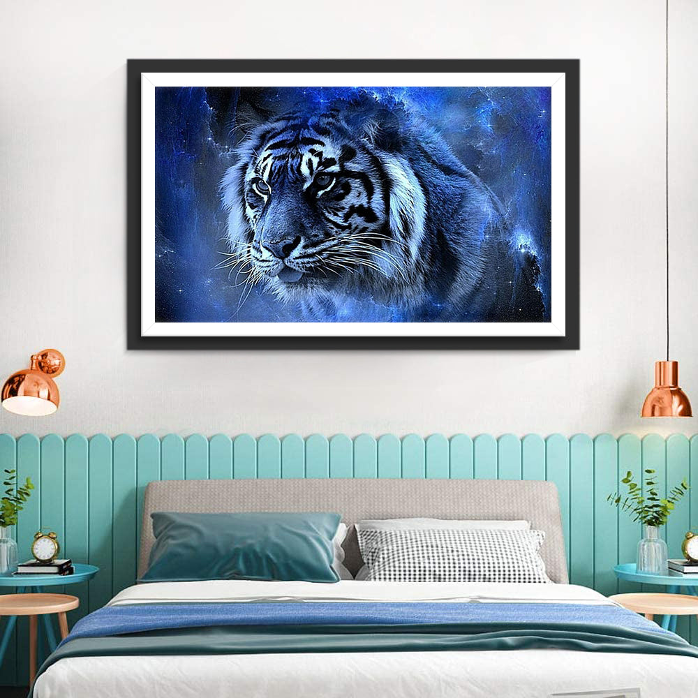 Blue Tiger Diamond Painting