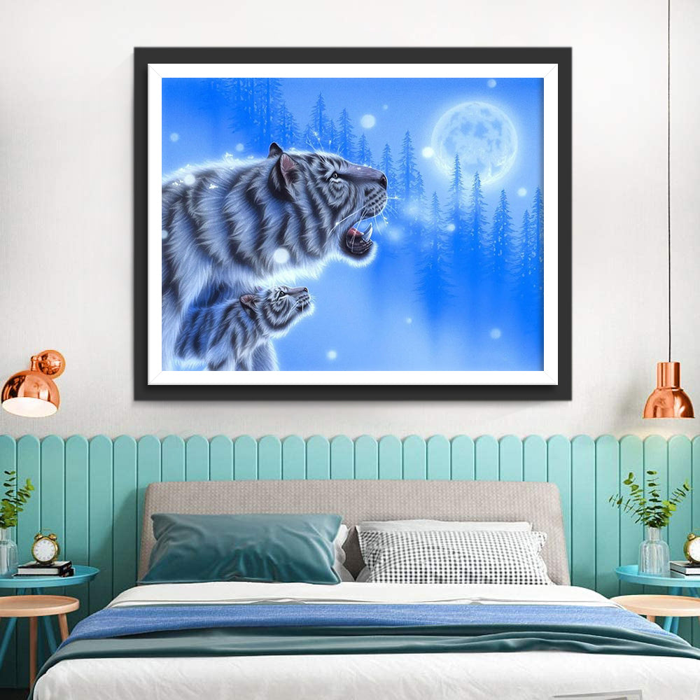 White Tiger in the Snow Diamond Painting
