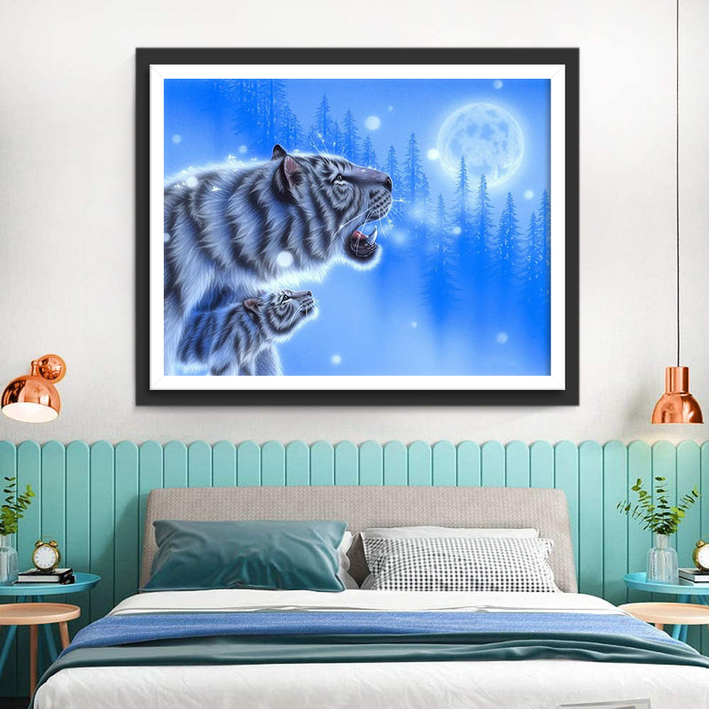 White Tiger in the Snow 5D DIY Diamond Painting Kits