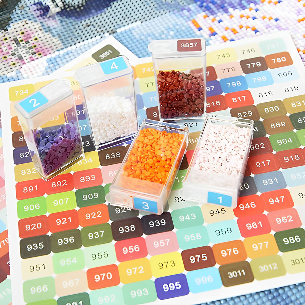 Round/Square DMC Color Number Card Sticker