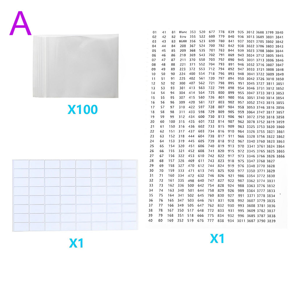 Diamond Storage Ziplock Bag And DMC Number Sticker