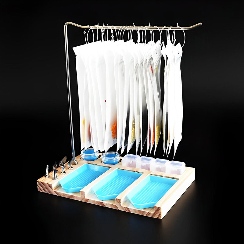 Hang-up Ring Diamond Painting Wooden Storage Rack Kits