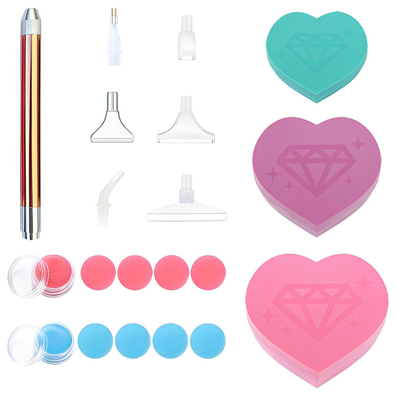Heart Shaped Diamond Painting Tray Storage Drill Pen Wax Kits