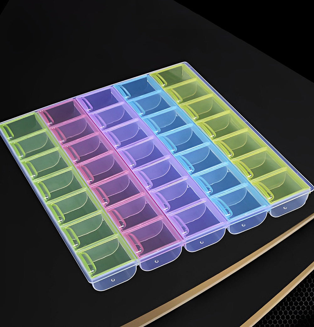 21/28/35 Diamond Painting Colorful Transparent Sorting Box