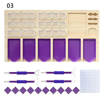 Wooden Diamond Painting Storage Rack Box Tray Pen Kits