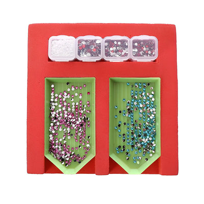 Heart Diamond Painting Tray Holder Bead Storage Box Point Drill Kit