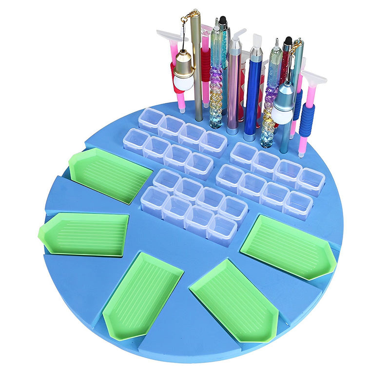 Round Diamond Painting Foam Sponge Storage Box Tray Pen Kits