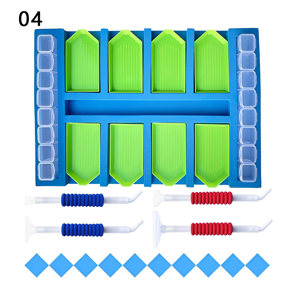 Foam Sponge Rectangle Diamond Painting Storage Box Tray Holder Pen Kits