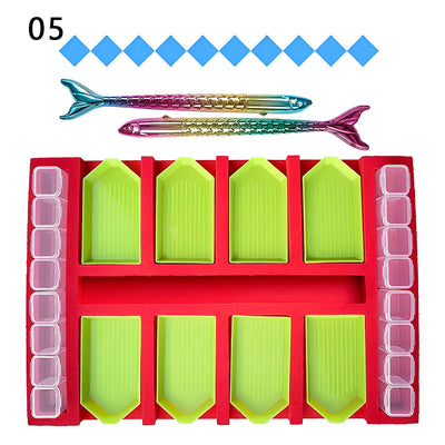 Foam Sponge Rectangle Diamond Painting Storage Box Tray Holder Pen Kits