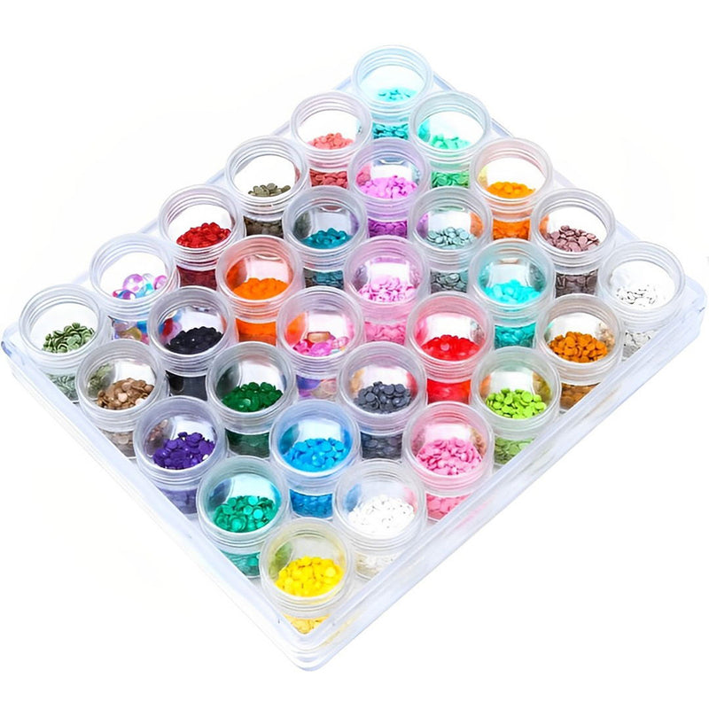 30 Slots Round Diamond Painting Transparent Sorting Box