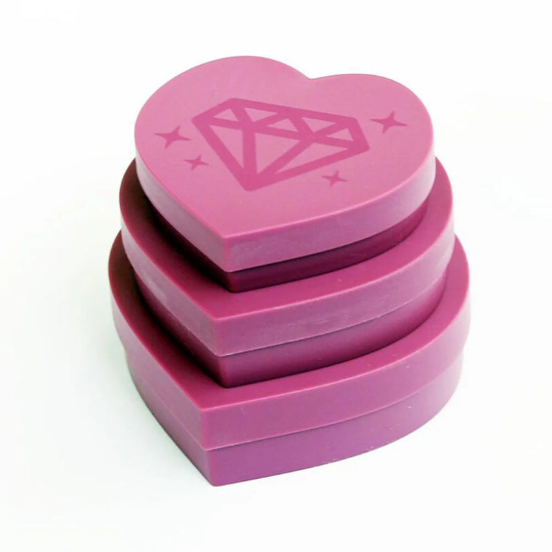 3pcs Heart Shape Diamond Painting Tool Tray Bead Storage Kit