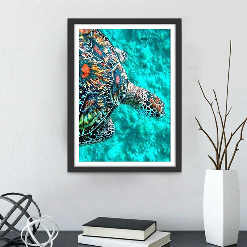 Large Turtle in the Sea Diamond Painting