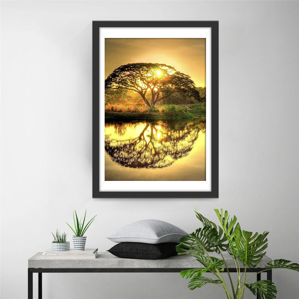 Round Tree Diamond Painting