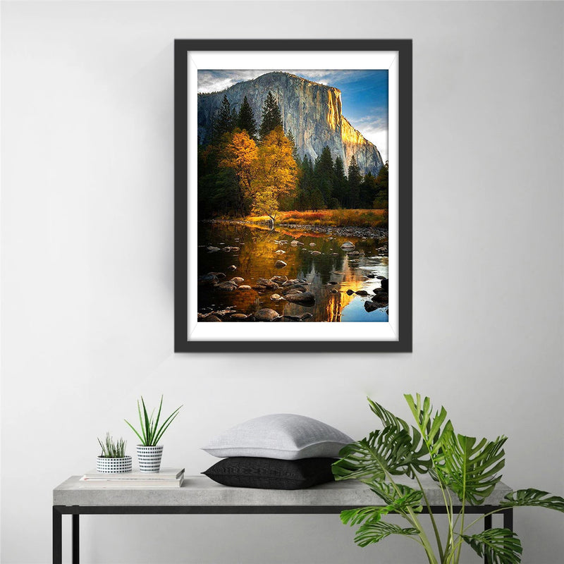 Trees and Mountains Diamond Painting