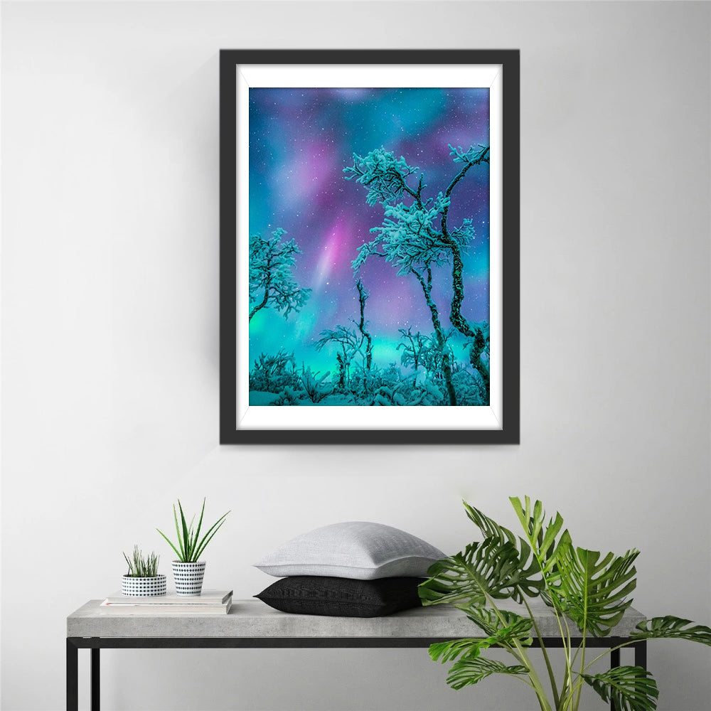 Tree and Polar Dawn Diamond Painting