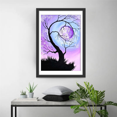 Strange Tree and the Violet Moon 5D DIY Diamond Painting Kits