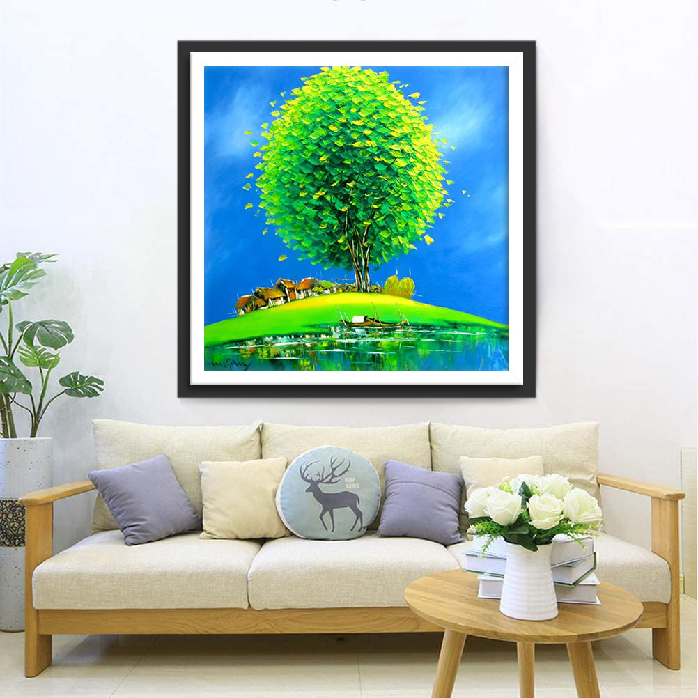 Large Green Tree Diamond Painting