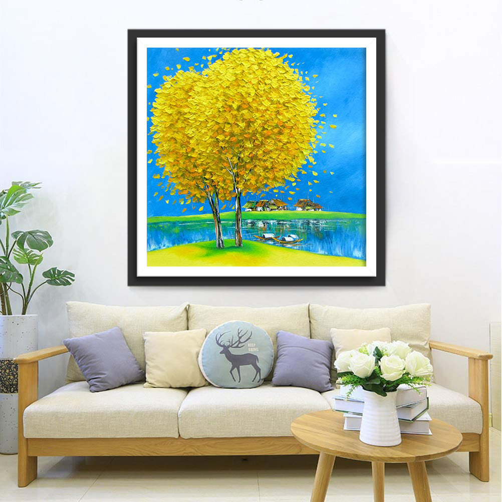 Large Yellow Tree Diamond Painting
