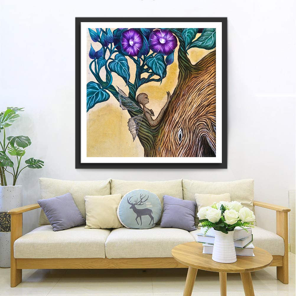 Tree and Little Fairy Diamond Painting
