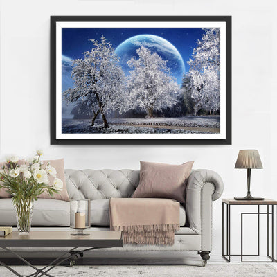 Snow Tree and Moon 5D DIY Diamond Painting Kits