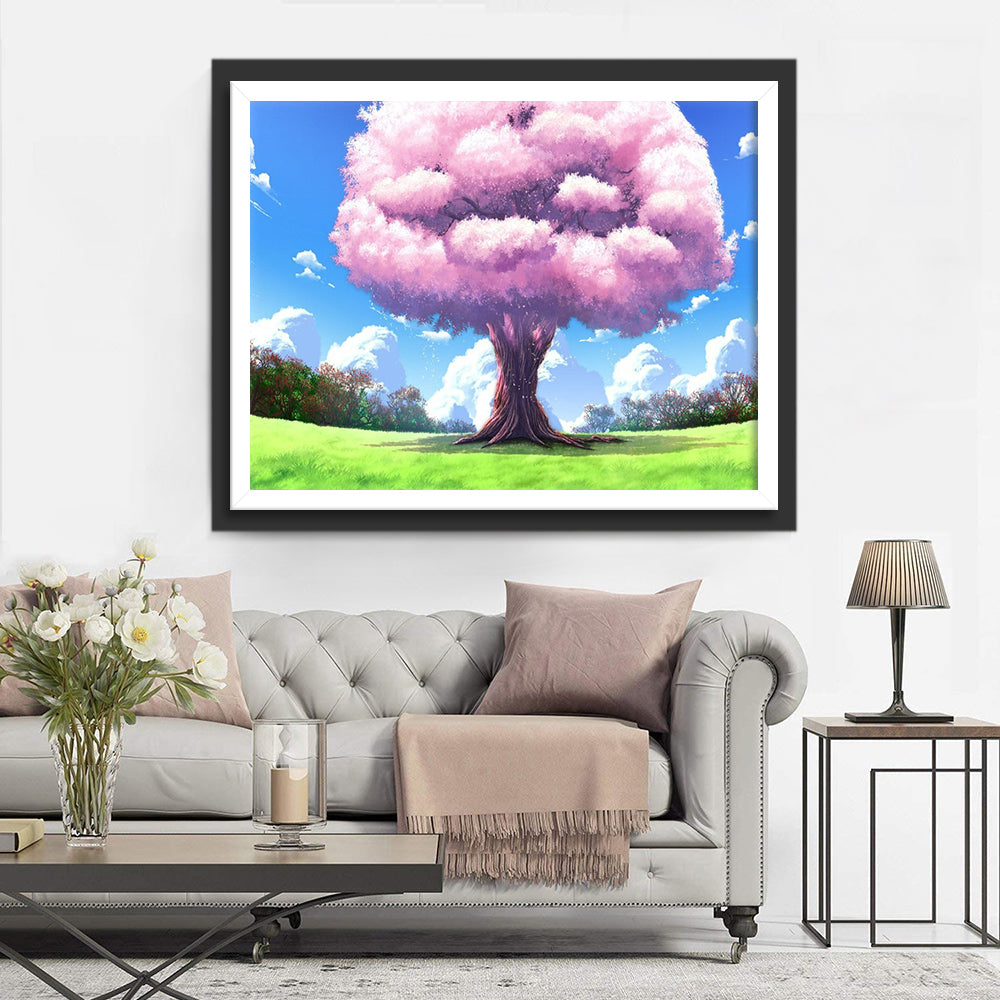 Large Pink Tree Diamond Painting