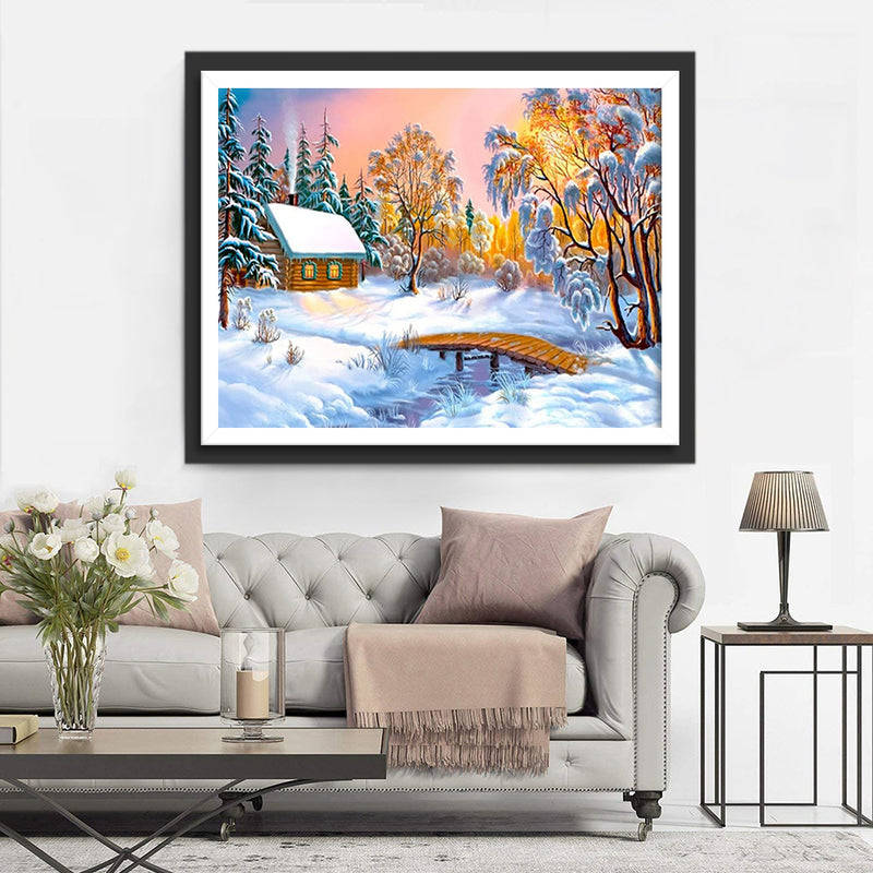 Chalet in the Forest 5D DIY Diamond Painting Kits