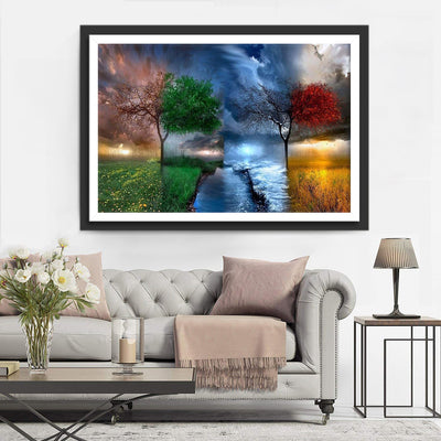 Two Colorful Trees 5D DIY Diamond Painting Kits
