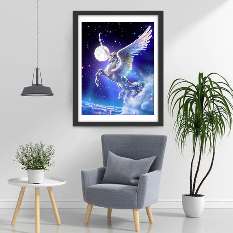 Fantasy White Unicorn Diamond Painting