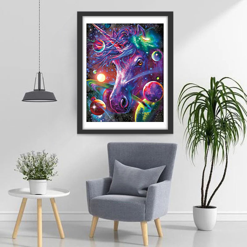 Purple Unicorn Fantasy Diamond Painting