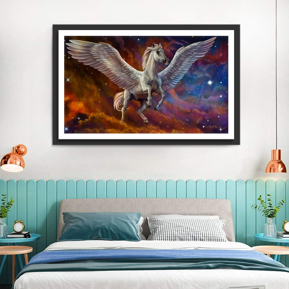 Flying Unicorn and Colorful Sky Diamond Painting