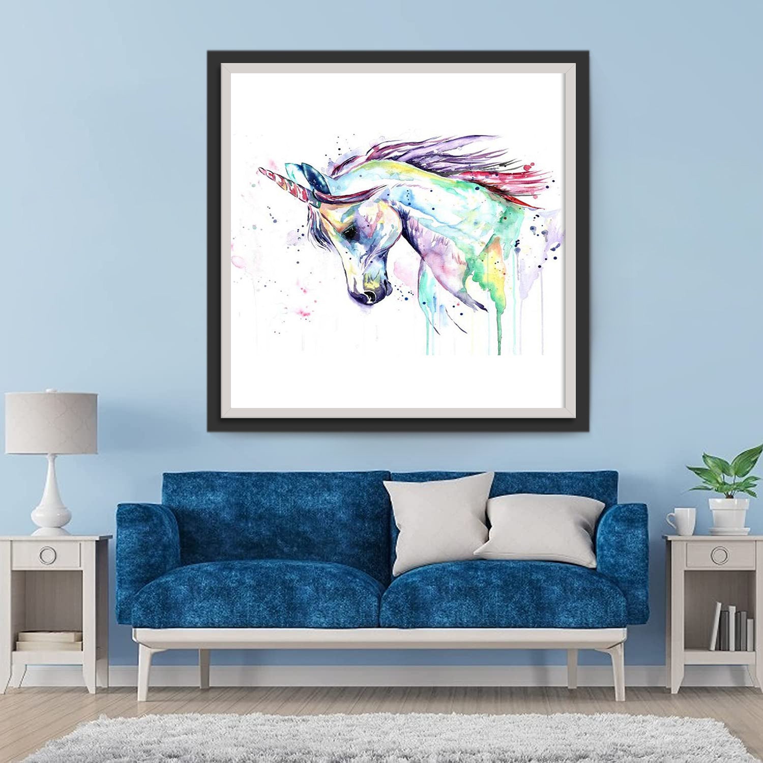 Unicorn with Colorful Spots Diamond Painting
