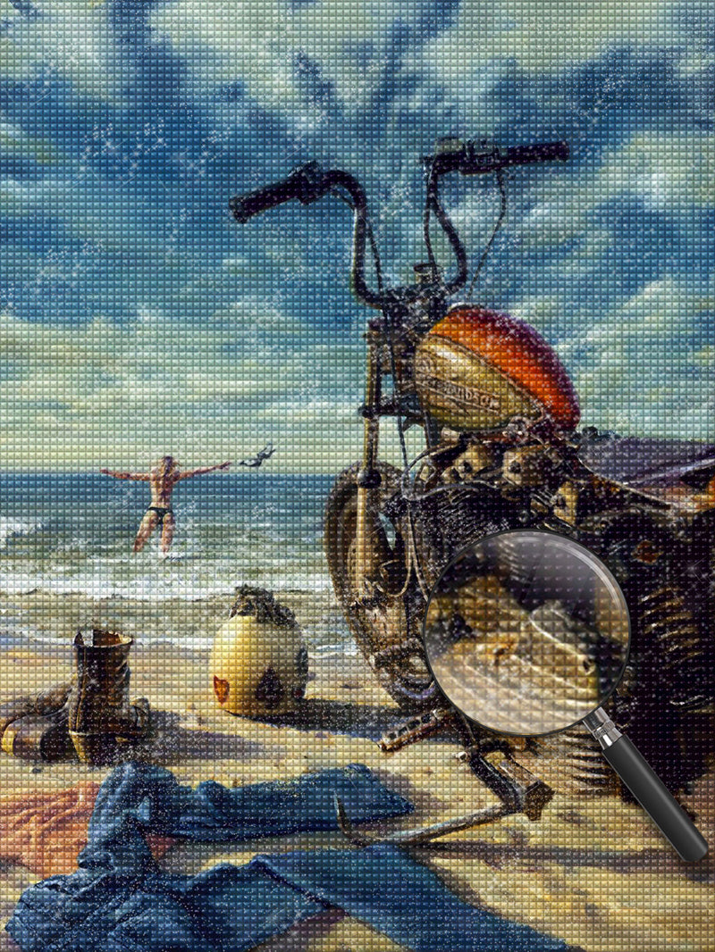 Motorcycle on Beach 5D DIY Diamond Painting Kits