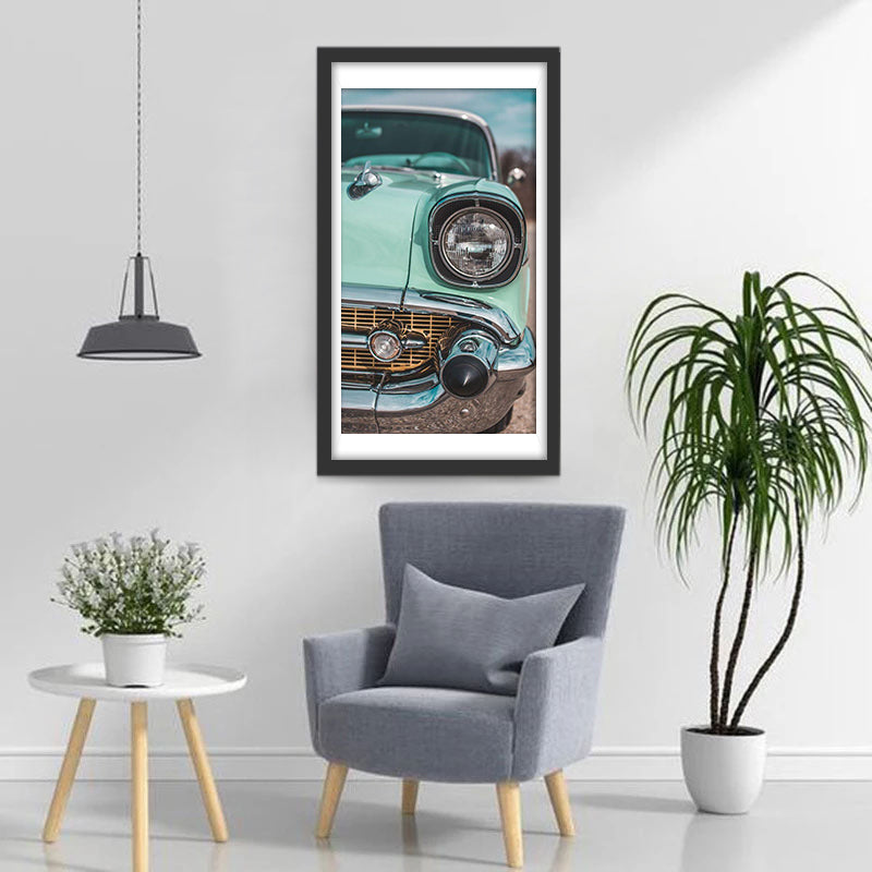 Blue-Green Retro Car Diamond Painting