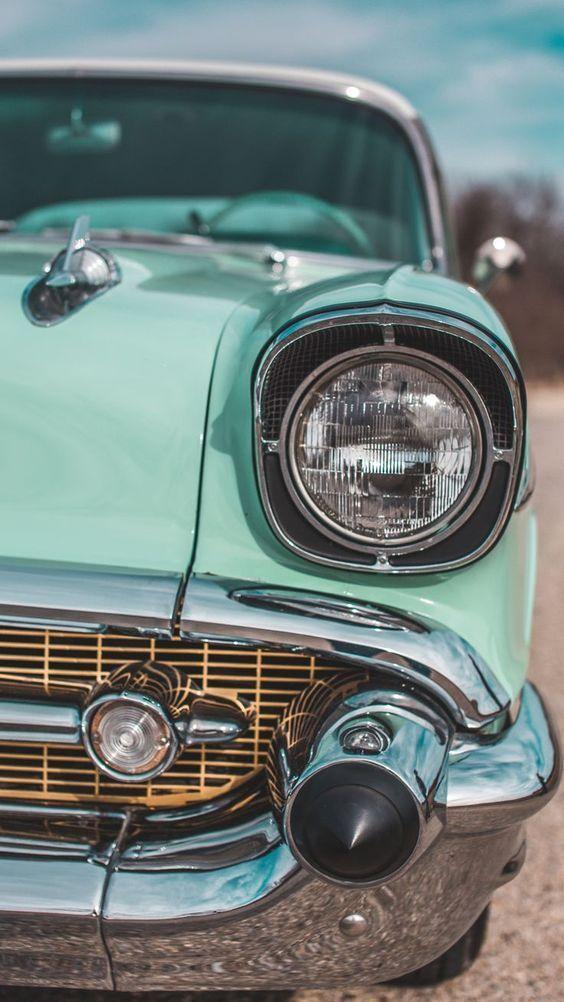 Blue-Green Retro Car Diamond Painting